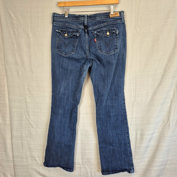 Levis 515 Jeans Womens 14M Bootcut Mid Rise Medium Wash Denim Outdoors Casual - Picture 2 of 16